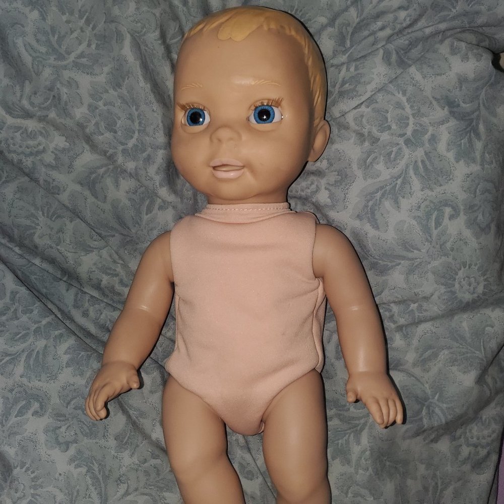 Luvabella Newborn Interactive Blond Baby Doll ~ Excellent Working Condition